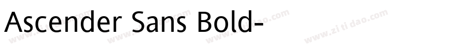 Ascender Sans Bold字体转换